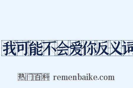 我可能不会爱你反义词是什么意思的图片